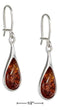 Silver Earrings Sterling Silver Honey Amber Teardrop Earrings JadeMoghul Inc.