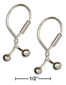 Silver Earrings Sterling Silver Hoop Earrings With Twist And Ball Ends JadeMoghul Inc.