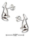 Silver Earrings STERLING SILVER HOWLING COYOTE EARRINGS ON STAINLESS STEEL POSTS AND NUTS JadeMoghul