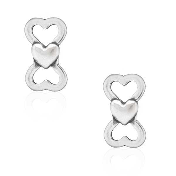 Silver Earrings Sterling Silver I Love Treats Dog Bone Post Earrings With Heart JadeMoghul