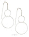 Silver Earrings Sterling Silver Interlocked Large Circles Ear Thread Earrings JadeMoghul Inc.