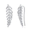 Silver Earrings Sterling Silver Jewelry Women Leaf Shape Zircon Earrings TIY
