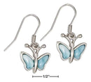 Silver Earrings Sterling Silver Larimar Butterfly Earrings JadeMoghul Inc.