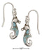 Silver Earrings Sterling Silver Larimar Seahorse Earrings JadeMoghul Inc.
