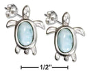 Silver Earrings Sterling Silver Larimar Turtle Earrings JadeMoghul Inc.