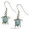 Silver Earrings Sterling Silver Larimar Turtle Earrings JadeMoghul Inc.