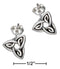 Silver Earrings Sterling Silver Mini Celtic Trinity Knot Design Earrings JadeMoghul Inc.