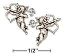 Silver Earrings Sterling Silver Mini Cupid Earrings On Stainless Steel Posts And Nuts JadeMoghul Inc.