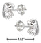 Silver Earrings Sterling Silver Mini Eagle Head Earrings On Stainless Steel Posts And Nuts JadeMoghul Inc.