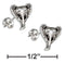 Silver Earrings Sterling Silver Mini Elephant Head Earrings On Posts JadeMoghul Inc.