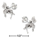 Sterling Silver Mini Fairy Earrings On Stainless Steel Posts And Nuts