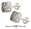 Silver Earrings Sterling Silver Mini Four Point Celtic Knot Earrings JadeMoghul Inc.