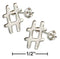 Silver Earrings Sterling Silver Mini Hashtag # Earrings JadeMoghul Inc.