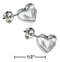 Silver Earrings Sterling Silver Mini Heart Earrings On Stainless Steel Posts And Nuts JadeMoghul Inc.