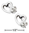 Silver Earrings Sterling Silver Mini Heart Outline Earrings On Posts JadeMoghul Inc.