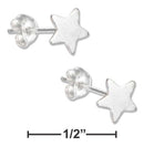 Silver Earrings Sterling Silver Mini High Polished Star Earrings On Posts JadeMoghul Inc.