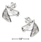 Silver Earrings Sterling Silver Mini Horse Head Earrings On Stainless Steel Posts And Nuts JadeMoghul Inc.