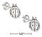 Silver Earrings Sterling Silver Mini Ladybug Earrings On Stainless Steel Posts And Nuts JadeMoghul Inc.