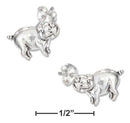 Silver Earrings Sterling Silver Mini Pig Earring On Stainless Steel Posts And Nuts JadeMoghul Inc.