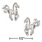 Silver Earrings Sterling Silver Mini Prancing Horse Earrings On Stainless Steel Posts/Nuts JadeMoghul Inc.