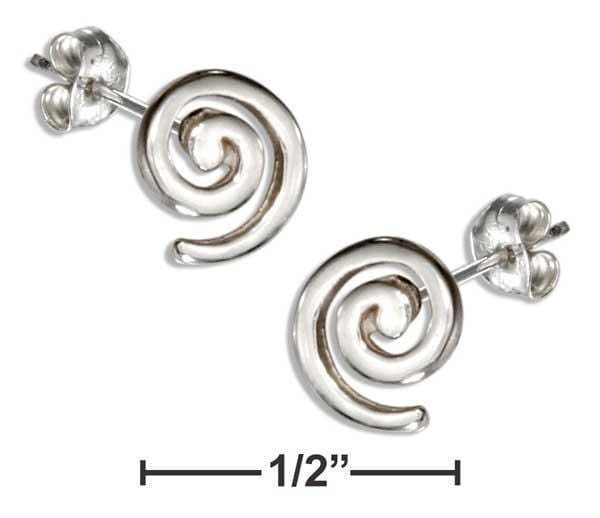 Silver Earrings Sterling Silver Mini Spiral Post Earrings JadeMoghul Inc.