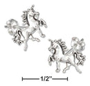 Silver Earrings Sterling Silver Mini Unicorn Earrings On Stainless Steel Posts And Nuts JadeMoghul Inc.