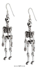 Silver Earrings Sterling Silver Movable Skeleton Earrings JadeMoghul Inc.