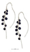 Silver Earrings Sterling Silver Multi-bead Dangling Lapis Ear Thread Earrings JadeMoghul