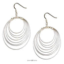 Silver Earrings Sterling Silver Multi Circle Dangle Hoop Earrings On French Wires JadeMoghul Inc.