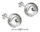 Silver Earrings Sterling Silver Ocean Wave Post Earrings JadeMoghul Inc.