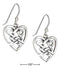 Silver Earrings Sterling Silver Open Heart Celtic Knot Earrings On French Wires JadeMoghul Inc.