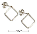 Silver Earrings Sterling Silver Open Wire Square Post Earrings JadeMoghul Inc.