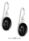 Silver Earrings Sterling Silver Oval Black Onyx Cabochon Earrings JadeMoghul Inc.