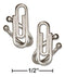 Silver Earrings Sterling Silver Pair Of Paper Clip Ear Cuffs JadeMoghul