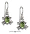 Silver Earrings Sterling Silver Peridot Frog Earrings On French Wires JadeMoghul Inc.