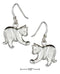 Silver Earrings STERLING SILVER PLAYFUL CAT EARRINGS ON FRENCH WIRES JadeMoghul