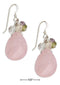 Silver Earrings Sterling Silver Rose Quartz Teardrop Earrings With Gemstone Dangles JadeMoghul Inc.