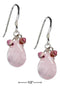 Silver Earrings Sterling Silver Rose Quartz Teardrop Earrings With Pink Austrian Crystals JadeMoghul Inc.