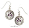 Silver Earrings Sterling Silver Round Celtic Knot Earrings With Amethyst Shamrocks JadeMoghul Inc.