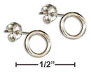 Silver Earrings Sterling Silver Round Open Circle Post Earrings JadeMoghul Inc.