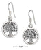 Silver Earrings Sterling Silver Round Tree Of Life Earrings On French Wires JadeMoghul Inc.