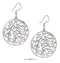 Silver Earrings Sterling Silver Scrolled Vines Design Round Earrings On French Wires JadeMoghul Inc.
