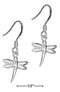 Silver Earrings Sterling Silver Simple Small Dragonfly Dangle Earrings JadeMoghul Inc.