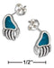 Silver Earrings Sterling Silver Simulated Turquoise Bear Paw Earrings Stainless Steel Posts JadeMoghul Inc.