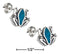 Silver Earrings Sterling Silver Simulated Turquoise Frog Earrings Stainless Steel Posts/Nuts JadeMoghul Inc.