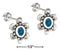 Silver Earrings Sterling Silver Simulated Turquoise Turtle Earrings On Stainless Steel Posts JadeMoghul Inc.