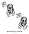 Silver Earrings STERLING SILVER SKULL AND CROSSBONES EARRINGS ON STAINLESS STEEL POSTS/NUTS JadeMoghul