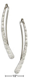 Silver Earrings Sterling Silver Small Hammered Curve Drop Earrings JadeMoghul Inc.