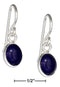 Sterling Silver Small Oval Lapis Cabochon Earrings