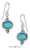 Silver Earrings Sterling Silver Southwest Inspired Oval Simulated Turquoise Earrings JadeMoghul Inc.